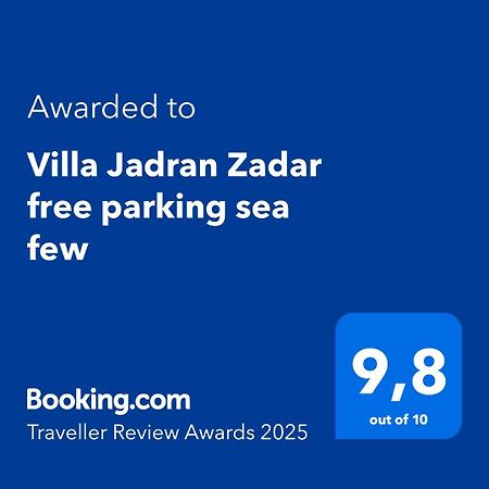 Villa Jadran Zadar Free Parking Sea View Zewnętrze zdjęcie